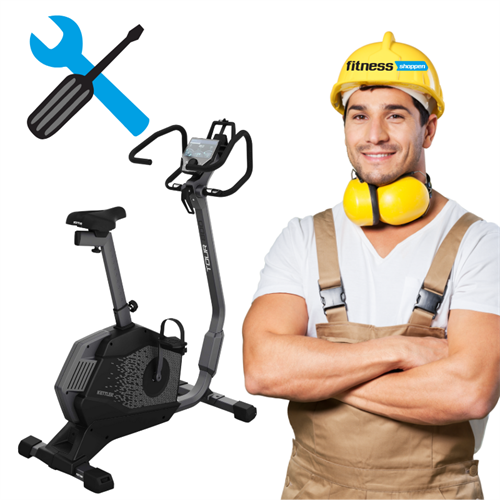 Fitnessshoppens uddannede montører tilbyder at samle din nye motionscykel.